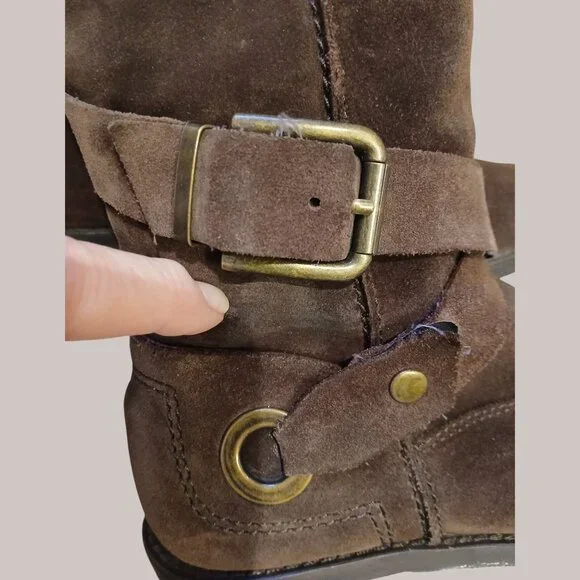 CORDANI Brown Suede Knee-high Boots Size 8M - Picture 3 of 9